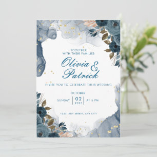 Whimsical Watercolor Floral Wedding Einladungen