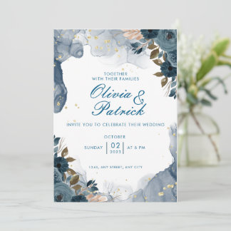 Whimsical Watercolor Floral Wedding Einladungen