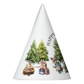 Whimsical Watercolor Forest Birthday Partyhütchen (Links)