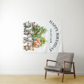 Whimsical Watercolor Forest Birthday Wandteppich (Beispiel (Horizontal))