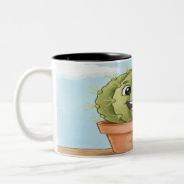 Whimsical Watercolor-Garten-Sprossen-Tasse - Süße  Zweifarbige Tasse