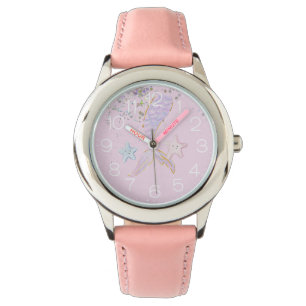 Whimsical Watercolor Glitzer Mermaid Schwanz Armbanduhr