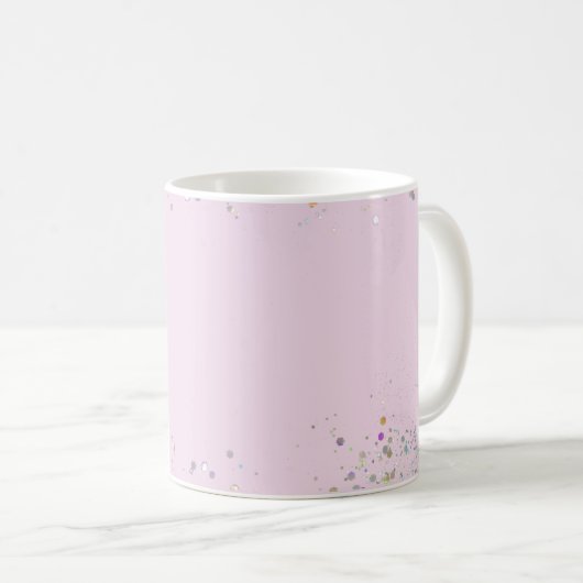 Whimsical Watercolor Glitzer Mermaid Schwanz Kaffeetasse (VorderseiteRechts)
