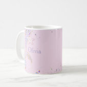 Whimsical Watercolor Glitzer Mermaid Schwanz Kaffeetasse (Vorderseite Links)