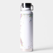 Whimsical Watercolor Glitzer Mermaid Schwanz Trinkflasche (Rückseite)
