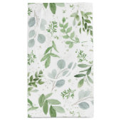 Whimsical Watercolor Greenery Kleine Geschenktüte (Rückseite)