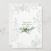 Whimsical Watercolor Greenery Online Brautparty Einladung (Rückseite)