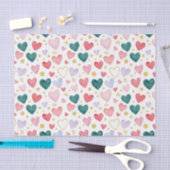 Whimsical Watercolor Hearts: Gold Glitter & Pastel Seidenpapier (Handwerk)