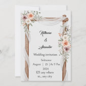 Whimsical Watercolor Hochzeit Einladung mit Soft (Vorderseite)