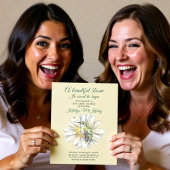 Whimsical Watercolor Hummingbird & Daisy Einladung