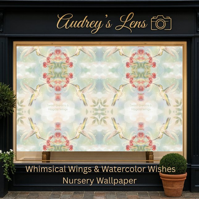 Whimsical Watercolor Hummingbird & Floral  Tapete (Von Creator hochgeladen)