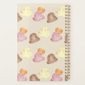 Whimsical Watercolor Ice Cream Scoops Planner Planer (Rückseite)