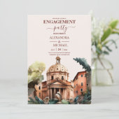 Whimsical Watercolor Italienische Dekonstruktoren Einladung (Stehend Vorderseite)