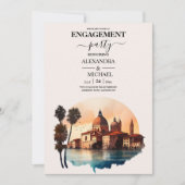 Whimsical Watercolor Italienische Dekonstruktoren Einladung (Vorderseite)