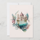 Whimsical Watercolor Italienische Dekonstruktoren Einladung (Rückseite)