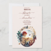 Whimsical Watercolor Italienische Destination Brid Einladung (Vorderseite)