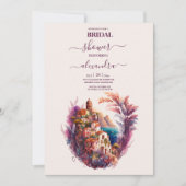 Whimsical Watercolor Italienische Destination Brid Einladung (Vorderseite)