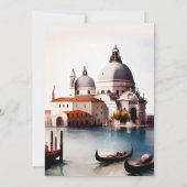 Whimsical Watercolor Italienische Destination Brid Einladung (Rückseite)