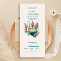 Whimsical Watercolor Italienischer Wunsch Hochzeit