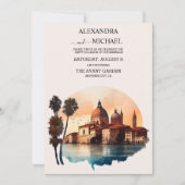 Whimsical Watercolor - Italienisches Ziel Einladung (Vorderseite)