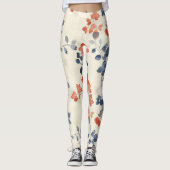 Whimsical Watercolor Japanisch Leggings (Vorderseite)