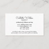 Whimsical Watercolor Kinderhund Visitenkarte (Rückseite)