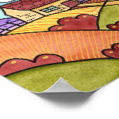 Whimsical Watercolor Landschaft Poster (Ecke)