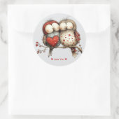 Whimsical Watercolor Love Birds Sticker (Tasche)