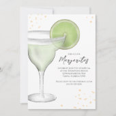 Whimsical Watercolor Margarita Limone Kalligraphie Einladung (Vorderseite)