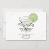 Whimsical Watercolor Margarita Limone Kalligraphie Einladung (Vorderseite)