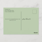 Whimsical Watercolor Margarita Limone Kalligraphie Postkarte (Rückseite)