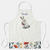 Whimsical Watercolor Meadow Bunny Easter Schürze (Vorderseite)