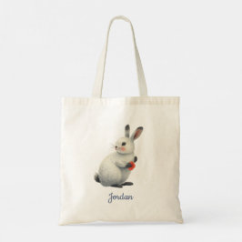 Whimsical Watercolor Meadow Easter Bunny Tragetasche