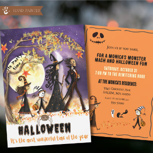Whimsical Watercolor Monster Parade Halloween  Einladung