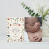 Whimsical Watercolor Mushroom Baby Dusche Dankeskarte (Stehend Vorderseite)