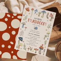 Whimsical Watercolor Mushroom Baby Dusche