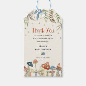 Whimsical Watercolor Mushroom Baby Dusche Gefallen Geschenkanhänger (Vorderseite)