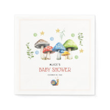 Whimsical Watercolor Mushroom Baby Dusche