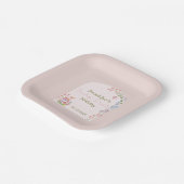 Whimsical Watercolor Mushroom Fairy Erster Geburts Pappteller (Gewinkelt)