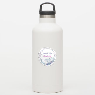 Whimsical Watercolor Narwhal fish  Unicorn of the  Aufkleber