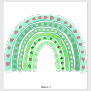 Whimsical Watercolor Painbow Aufkleber