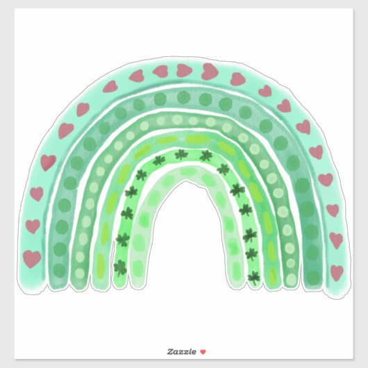 Whimsical Watercolor Painbow Aufkleber (Blatt)
