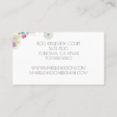 Whimsical Watercolor Painted Childcare Visitenkarte (Rückseite)