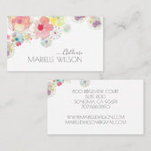 Whimsical Watercolor Painted Childcare  Visitenkarte (Vorne/Hinten)