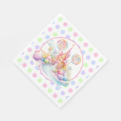 Whimsical Watercolor Pastel Candyland Birthday Serviette (Ecke)