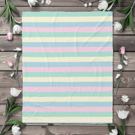 Whimsical Watercolor Pastel Colors Fleecedecke