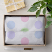 Whimsical Watercolor Pastel Polka Dot Birthday Seidenpapier (Geschenk)