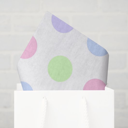 Whimsical Watercolor Pastel Polka Dot Birthday Seidenpapier (Geschenktüte)