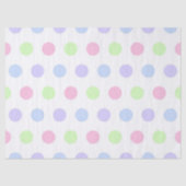 Whimsical Watercolor Pastel Polka Dot Birthday Seidenpapier (Vorderseite)
