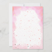 Whimsical Watercolor Pink Dragon Baby Dusche Einladung (Rückseite)